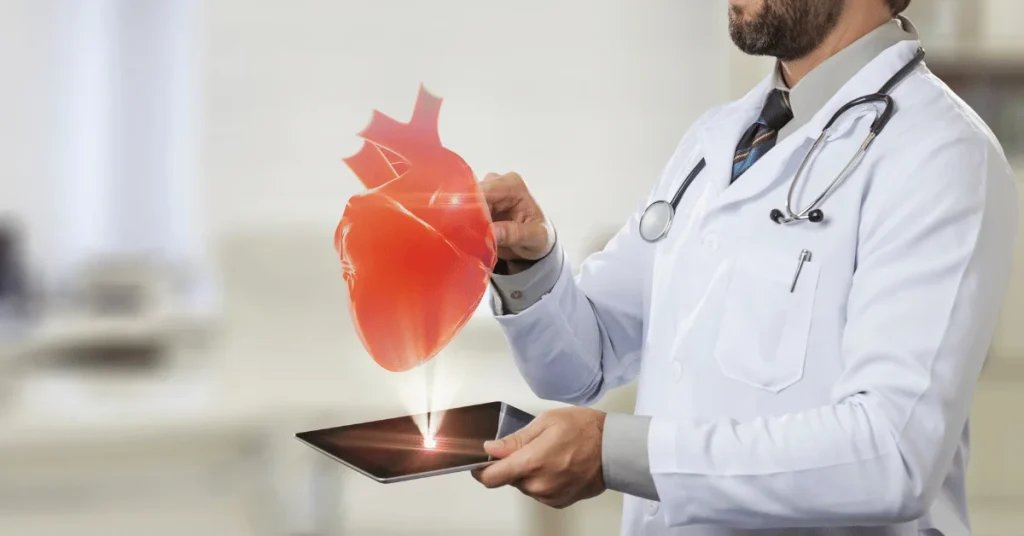 Best heart surgeon at EPIC Multispecialty Hospital Ahmedabad reviewing patient imaging