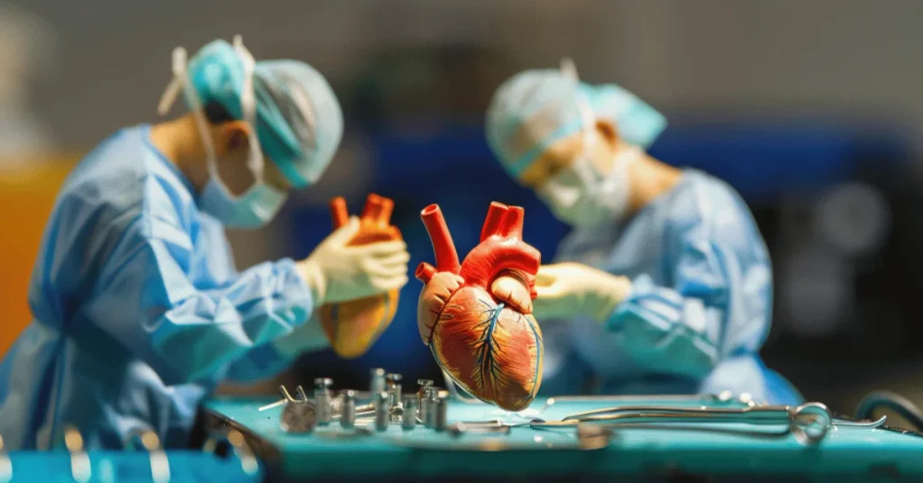 Surgical team performing complex heart surgery at EPIC Multispecialty Hospital Ahmedabad