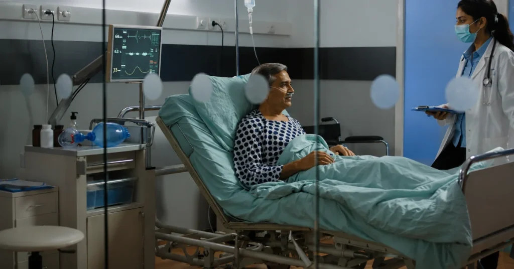 Critical Care ICU team at EPIC Hospital on SG Highway Ahmedabad treating trauma patient