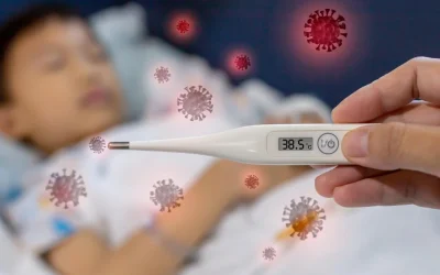 Doctor examining a patient with fever at EPIC Multispecialty Hospital Ahmedabad