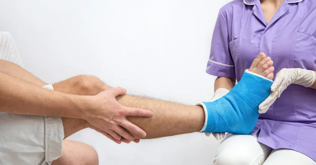 Orthopaedic surgeon reviewing fracture X-ray for treatment at EPIC Hospital Ahmedabad