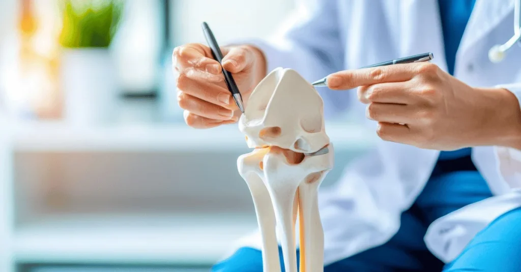 Patient discussing knee replacement with an orthopaedic surgeon at EPIC Hospital Ahmedabad