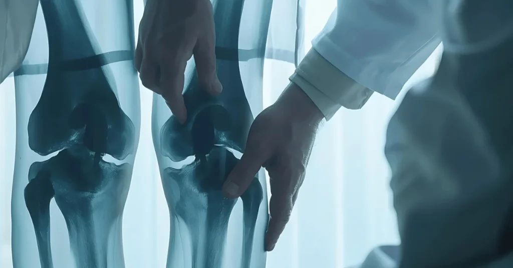 Diagram comparison of partial and total knee replacement explained at EPIC Hospital Ahmedabad