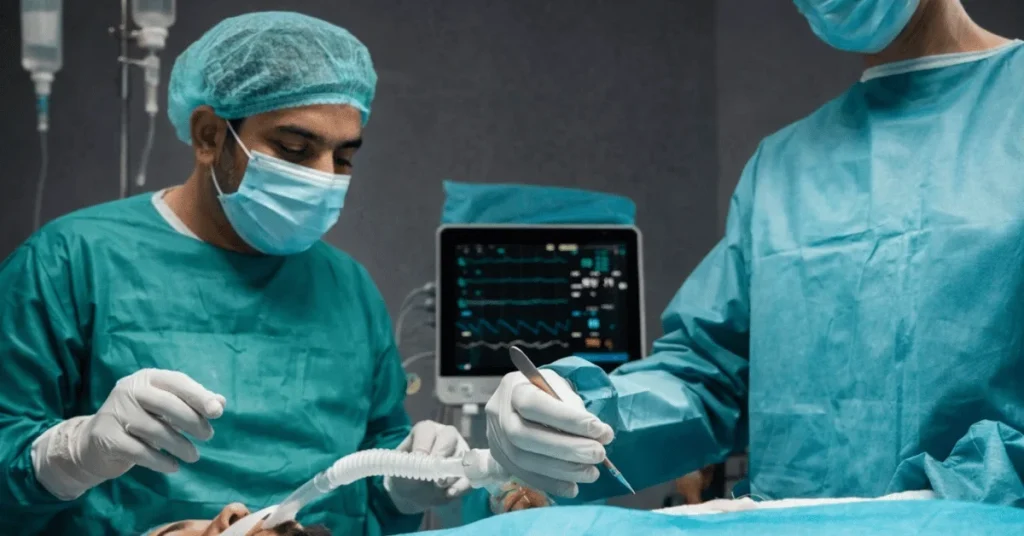 Cardiac surgeon performing valve replacement surgery at EPIC Multispecialty Hospital Ahmedabad
