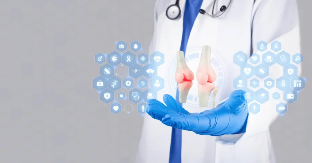 Joint replacement doctor consulting with a patient about joint pain at EPIC Hospital Ahmedabad