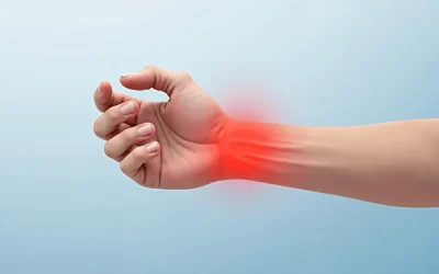 Specialist examining a patient's injured wrist at EPIC Hospital Ahmedabad